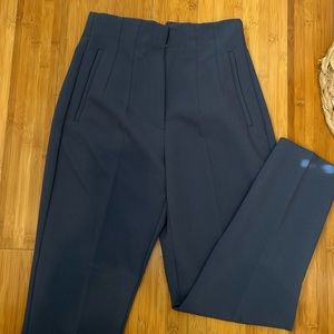Zara High Waisted Work Pants- Navy blue